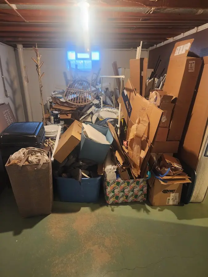 Roll-off dumpster container at job site for 20 Yard Dumpster Rental in Ravena